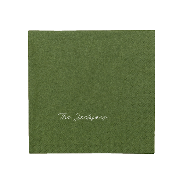 Handwritten Last Name Napkin
