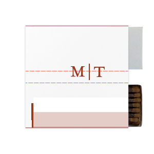 Personalized White Classic Custom Photo Matchbox with Matte Brick Ink Digital Print Colors and Matte Slate Gray Ink Digital Print Colors can't be beat. Showcase your style in every detail of your party's theme!