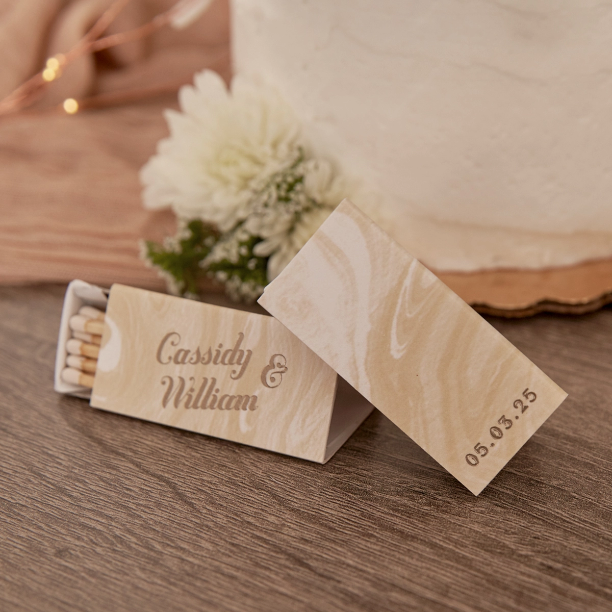 shop the relaxed reception collection custom matchboxes