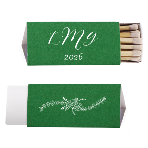 Illuminate your event with Monogram Floral Match, featuring a contemporary monogram and year set against a backdrop of hand-drawn florals. The reverse side's peony-centered cascade adds a stroke of natural beauty, striking a perfect match with sophisticated charm.