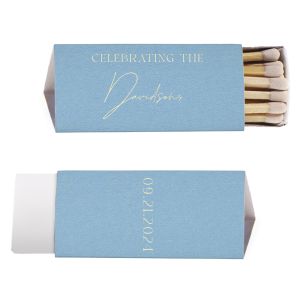 Ignite the romance of your fall wedding with the Boho Terracotta Wedding Date Matchbox. The cover gracefully states "Celebrating the" in a sophisticated serif font, inviting you to add the newlyweds' surname in an elegant script. On the reverse, commemorate your special day with the date in matching serif, all enveloped in the collection's signature warm and moody tones.