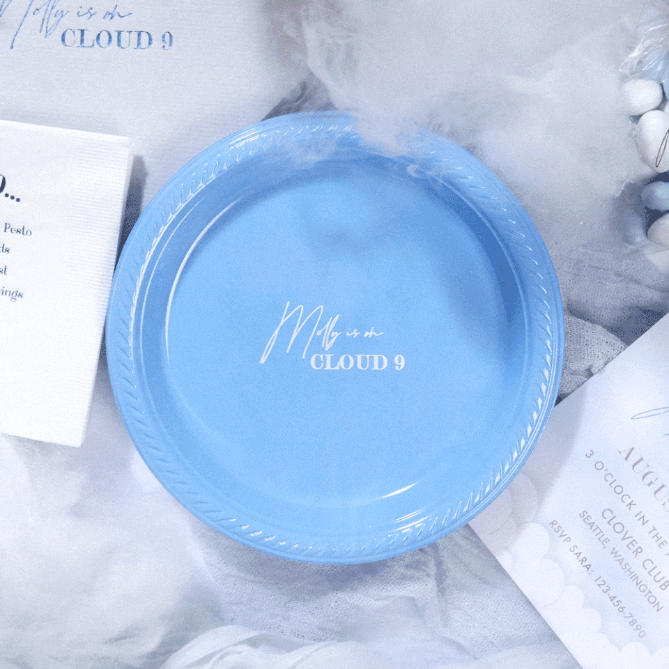 Cloud 9 Bridal Shower Plate
