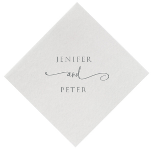 Linen Napkin With Logo or Wedding Names