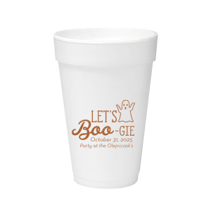 Our custom Copper Ink 12 oz Styrofoam Cup with Copper Ink Cup Ink Colors has a Ghost graphic and is good for use in Halloween themed parties and will look fabulous with your unique touch. Your guests will agree!
