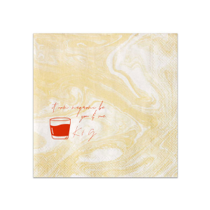Savor the sentiment of your special day with the Negroni Be You & Me Napkin, adorned with a sleek clipart of a Negroni glass and the playful words "It can negroni be you and me" in a whimsical script. Add a touch of personalization with the couple's initials below, ideal for toasting to love at your wedding, rehearsal dinner, or engagement party.