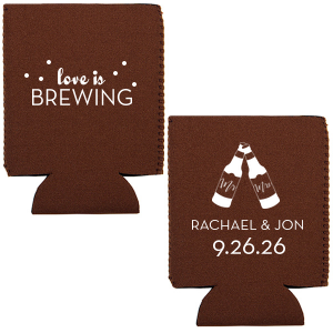 Our beautiful custom Ivory - Natural Round Can Cooler with Matte Teal/Peacock Ink Screen Print has a Mr & Mrs Bottles graphic and is good for use in Wedding themed parties and will impress guests like no other. Make this party unforgettable.