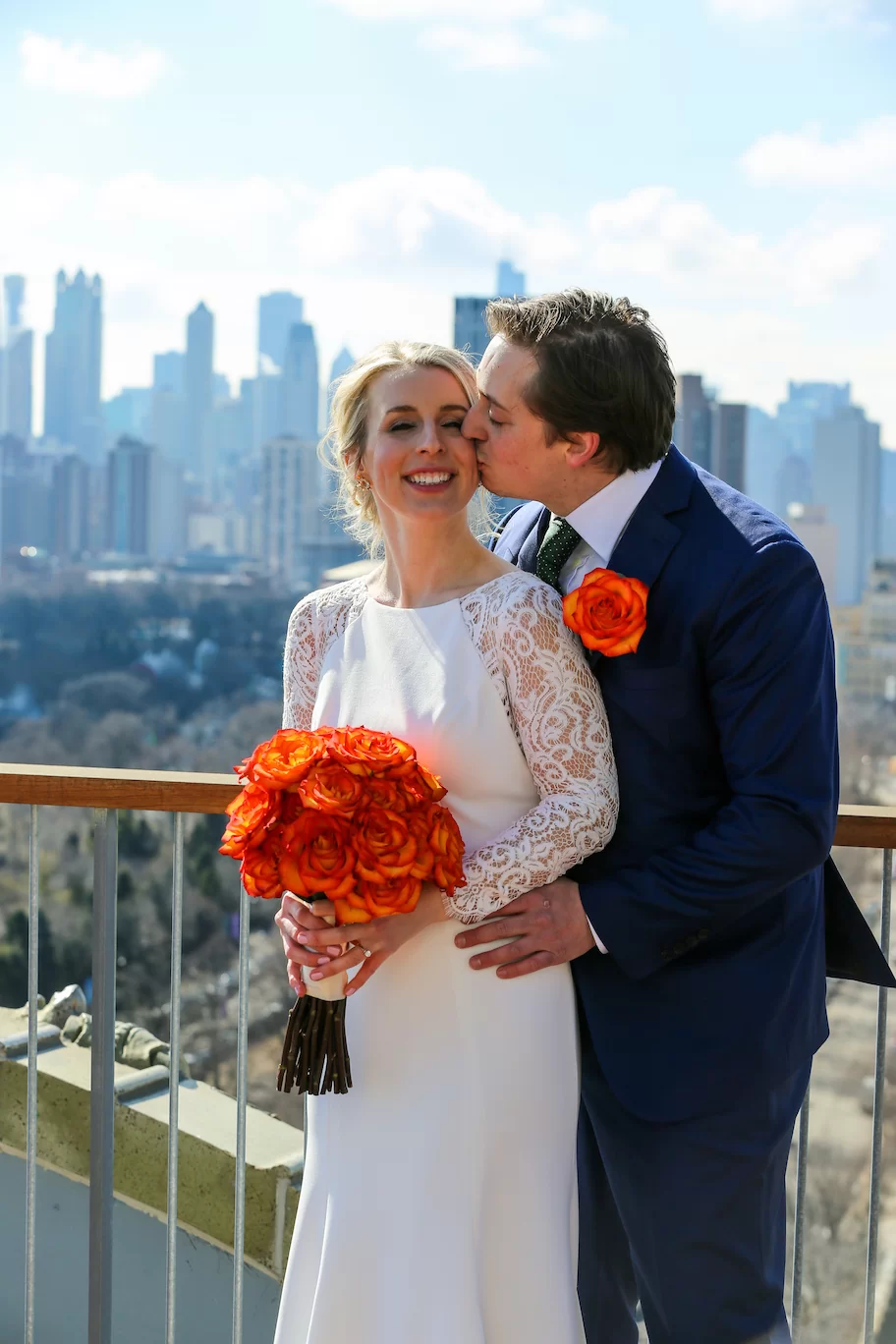 Max and Haylie on their wedding day 