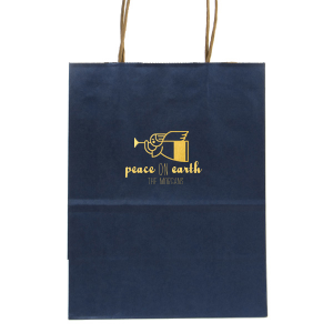 Personalized White Party Bag with Satin 18 Kt. Gold Foil Color has a Angel 2 graphic and is good for use in Christian, Christmas, Holiday themed parties and will impress guests like no other. Make this party unforgettable.