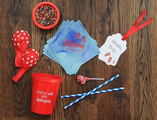 personalized birthday party supplies