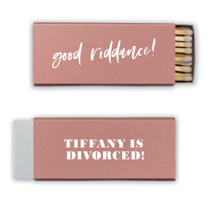 Good Riddance! Divorce Party Matchbox