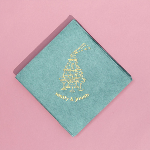 Classic Champagne Tower napkins