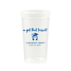 Monogrammed Double Walled Thick Plastic Cups for Bridesmaids, 16 Oz  Personalized Plastic Cups, Re-useable Cup With Lid, PS200 