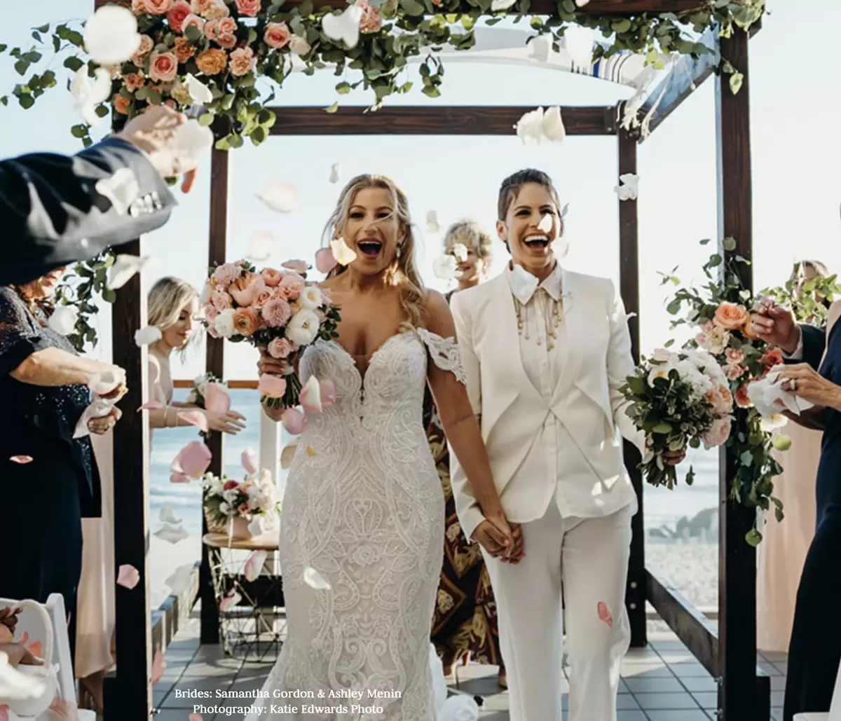 Beautiful florals at this LGBTQ+ wedding!