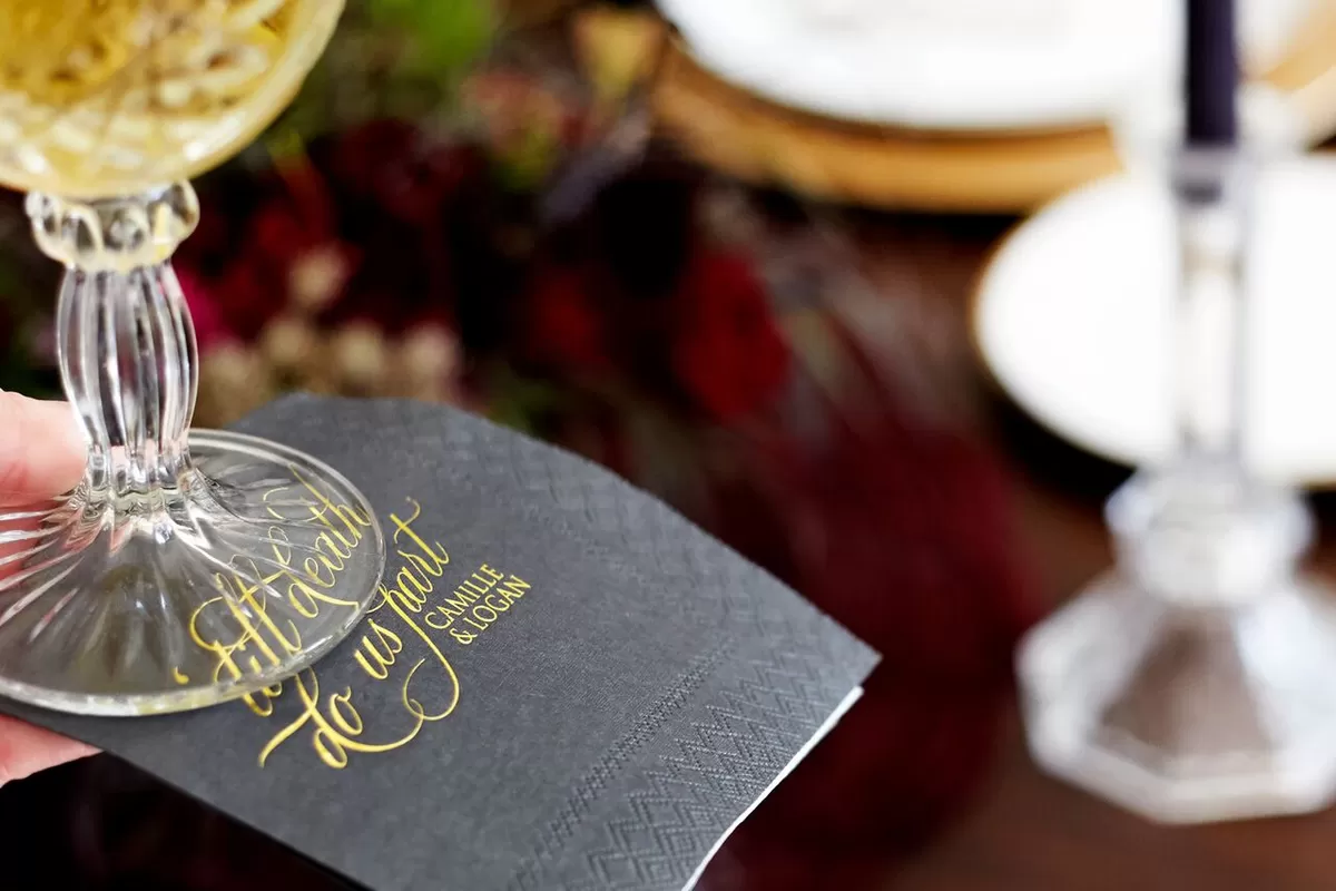 gothic glam cocktail napkins