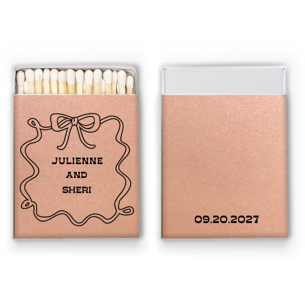 Bows and Vows Frame Matchbook