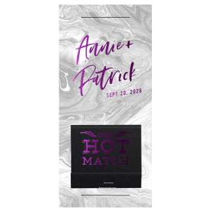 Our beautiful custom Marble Gray Party Pocket with Shiny Lavender Foil can't be beat. Showcase your style in every detail of your party's theme!