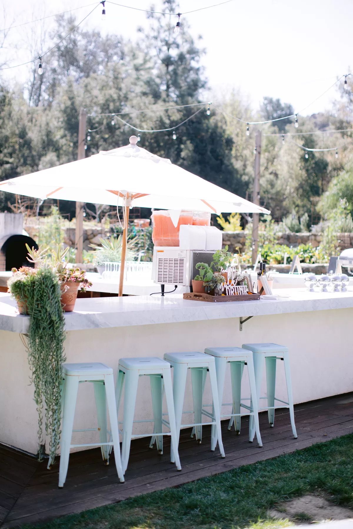 custom decorated bar at the Hill baby shower