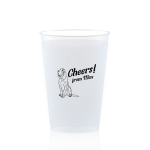 Cheers! Celebrate a wedding or birthday with an adorable graphic of a blood hound.This blood hound cup is perfect for including your pets in your upcoming event. 