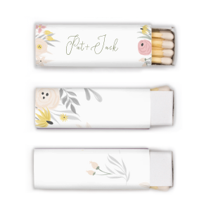 ForYourParty's elegant White Classic Custom Photo Matchbox with Matte Army Green Ink Digital Print Colors and Matte Fuchsia Ink Digital Print Colors will add that special attention to detail that cannot be overlooked.