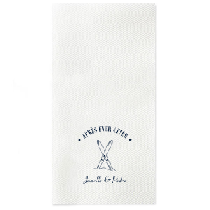 The Après Ever After Folded Dinner Napkin is just what you need for home entertainment during the winter season. The customizable design is perfect for holiday, vacation or outdoor themed parties available in a variety of colors, materials and styles to compliment your unique tastes.