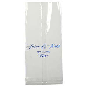 The ever-popular White Gift Bag with Shiny Royal Blue Foil will look fabulous with your unique touch. Your guests will agree!
