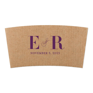 Your guests will agree that the Pretty Monogram Coffee Sleeve is both elegant and tasteful at your next event. The sleek design others a simple presentation that is nonetheless eyecatching.