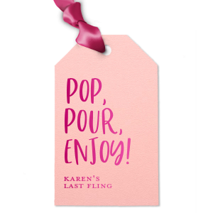 Pop, Pour, Enjoy! Gift Tag
