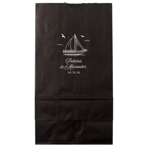 The Sailboat Nautical Nuptial Gift Bag is a great party addition to put the wind in your sails. The bespoke design is perfect for maritime or coastal themed events, making a precious keepsake from guests to remember the good times had. Customize the text to convey your own unique message!