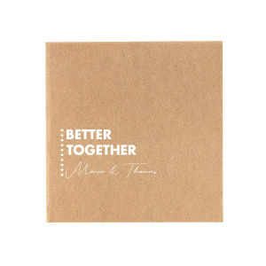 Our custom Pebble Cocktail Napkin with Matte White Foil has a Diamond Text Divider graphic and is good for use in Lovely Press themed parties and can be customized to complement every last detail of your party.