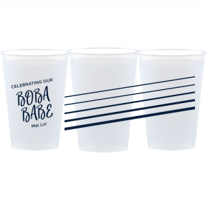 Our Gradient Lines Cup has a Gradient Stripes graphic and is good for use in Geometric themed parties and can be customized to complement every last detail of your party.