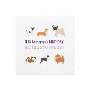 Puppy Birthday Party Photo/Full Color + Foil