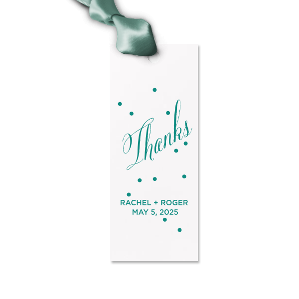 Our custom Stardream Ivory Large Oval Gift Tag with Shiny Copper Foil will impress guests like no other. Make this party unforgettable.