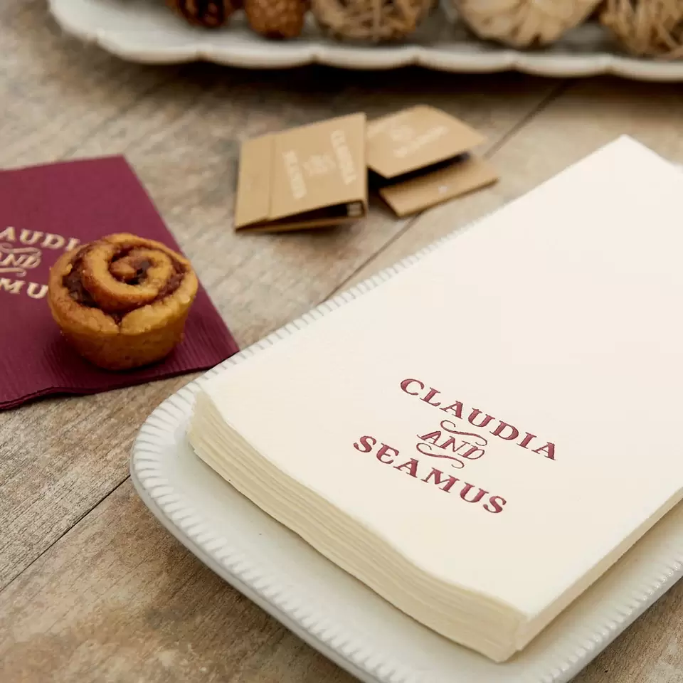 Guest hand towels, cocktail napkins, 30-strikes, all belong at the table!