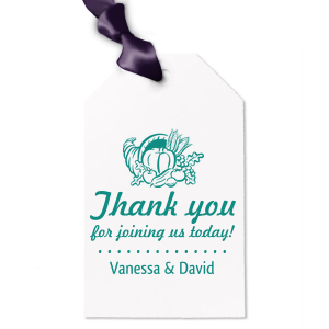 Our custom Natural Sand Square Gift Tag with Shiny Merlot Foil has a Thanksgiving graphic and is good for use in Holiday themed parties and will look fabulous with your unique touch. Your guests will agree!