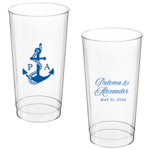 The Sailboat Nautical Nuptial Cup makes a splendid addition to toasting on the coast! Featuring a two-sided design, the anchor graphic makes for great maritime or coastal themed events. Customize the opposing side's text to convey your own heartfelt message! 