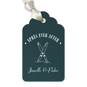 Add a personal touch to your gifts with the Après Ever After Tag. The crossed ski design is perfect for thrill seekers or cabin loungers, making it a sporty addition for all your gift giving needs. 