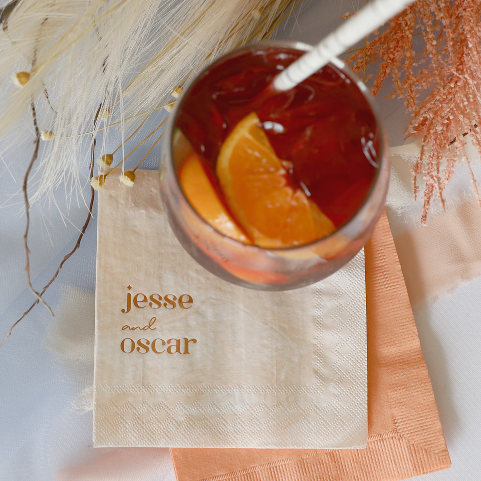 Hinterland Honeymoon Minimal Wedding Napkin