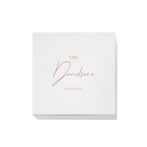 Present your guests with the Boho Terracotta Wedding Favor Box, an embodiment of autumn elegance from the Boho Terracotta Wedding collection. The word "The" graces the top in a timeless serif font, creating a prelude to the new couple's last name, which you can personalize in an exquisite script. Beneath, the date of your wedding or event is inscribed, offering a perfect vessel for favors or leftover treats in a design that reflects the rich, moody palette of a chic fall ceremony.