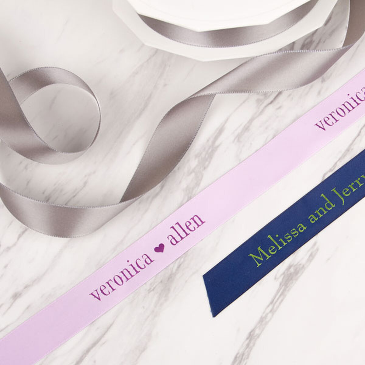 Personalized satin ribbon for online wedding favors