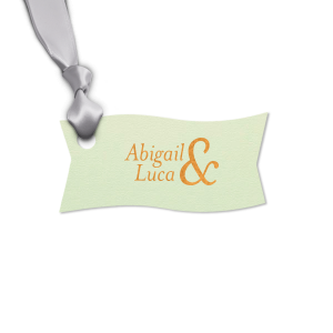 ForYourParty's elegant Poptone Mint Oval Gift Tag with Shiny Copper Foil will give your party the personalized touch every host desires.