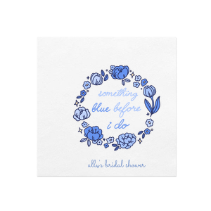 Something Blue Before I Do Custom Photo Napkin