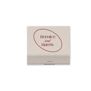 Our custom Natural Smoke 30-Strike Matchbook (Foil) with Matte Merlot Foil has a Oval Line Frame graphic and is good for use in Trendy, Frames themed parties and couldn't be more perfect. It's time to show off your impeccable taste.