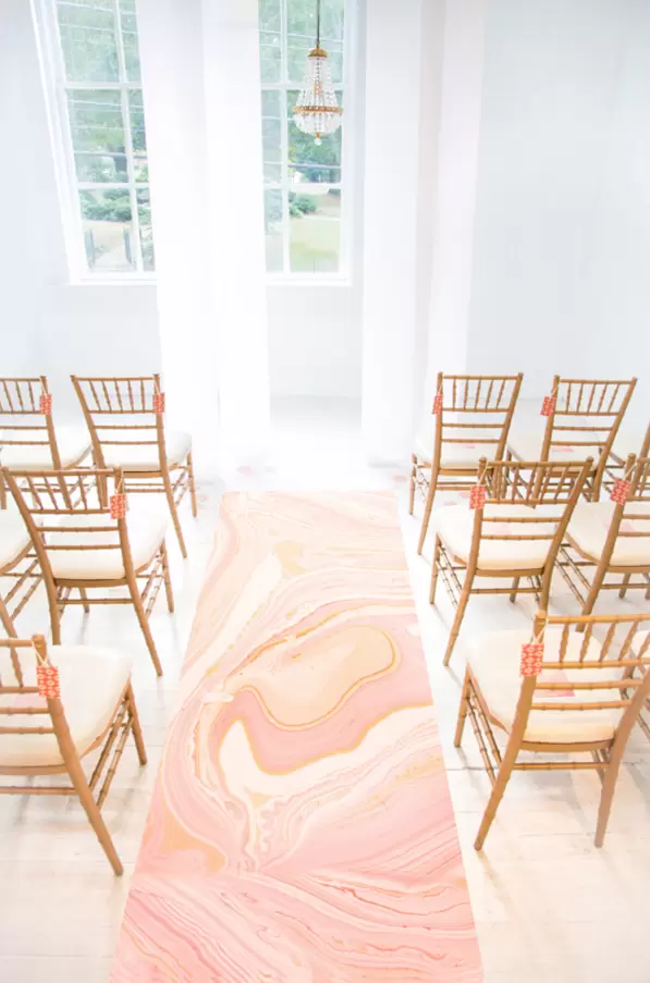 marble wedding runner