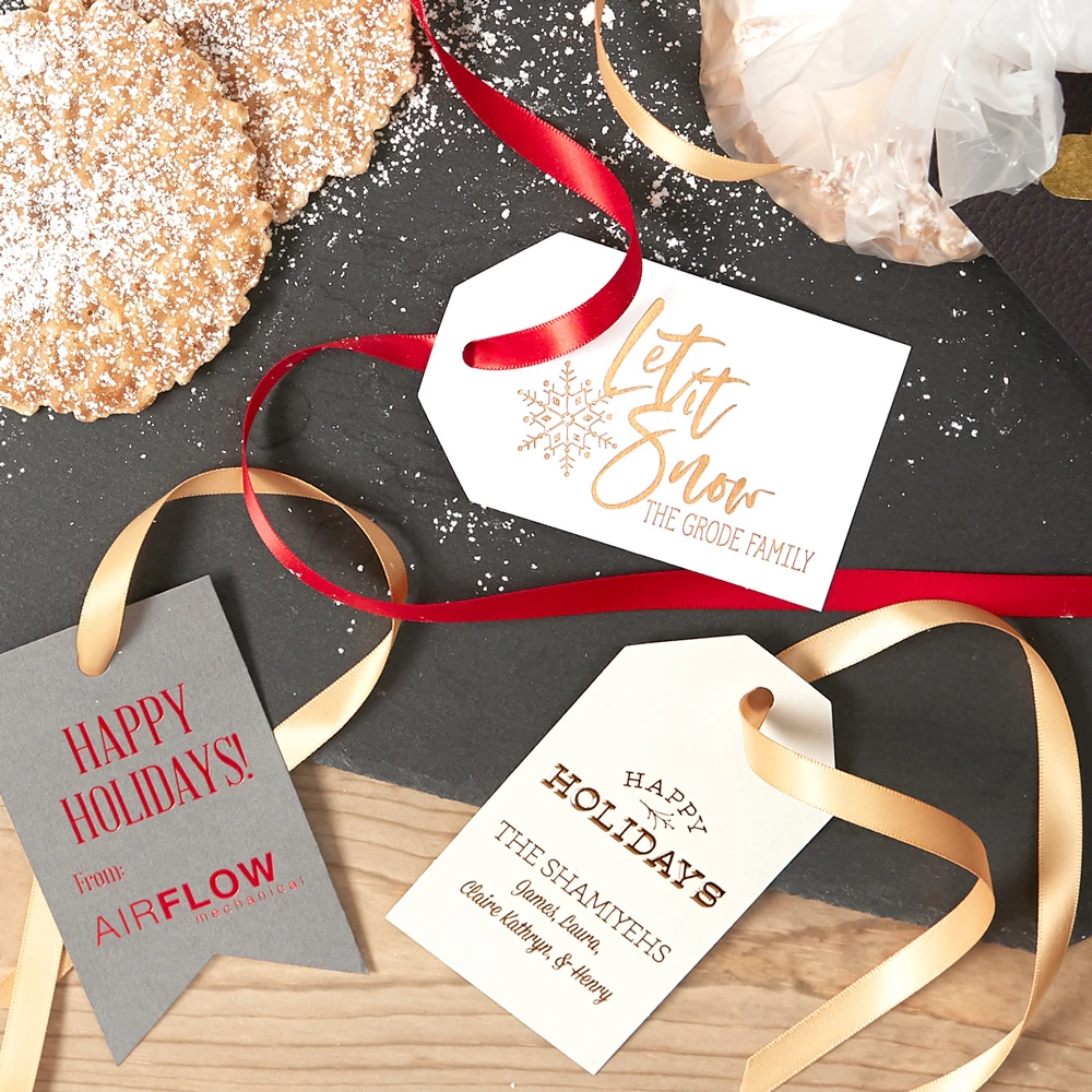 Custom gift tags are perfect for your holiday gifting.