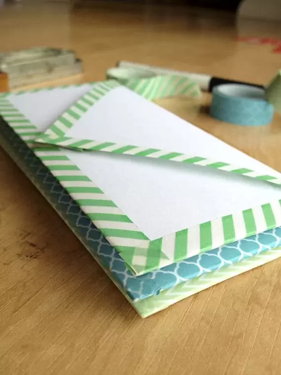 Washi Tape envelope DIY