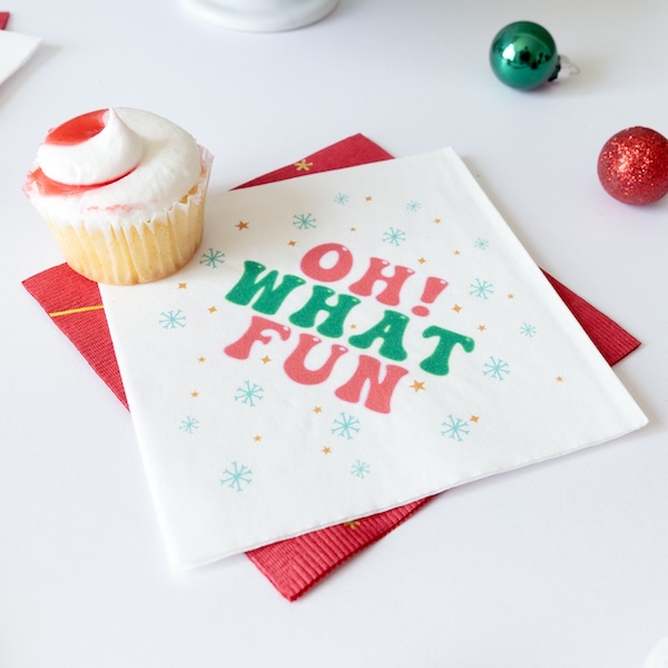Oh What Fun paper napkin