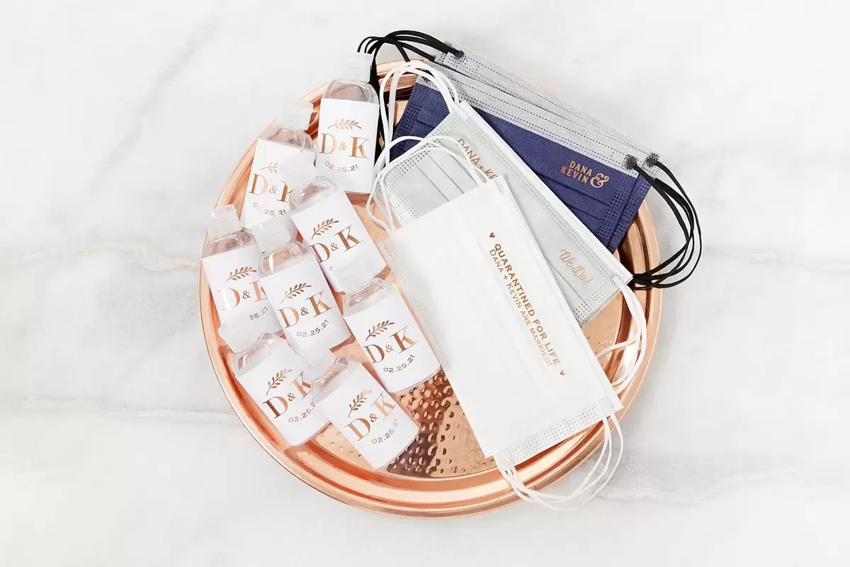 our customized health and wellness favors will keep you and your wedding guests at ease