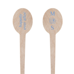 Stir your celebratory drinks with the Happily Ever After Stir Stick, inscribed with the timeless phrase on one side. Flip to personalize with the couple's initials, flanked by an illustrative stack of books—an homage to the chapters of their unique love story.