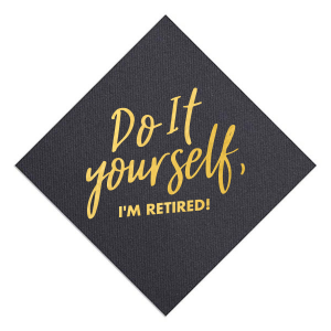 The ever-popular Slate Cocktail Napkin with Shiny 18 Kt Gold Foil will look fabulous with your unique touch. Your guests will agree!