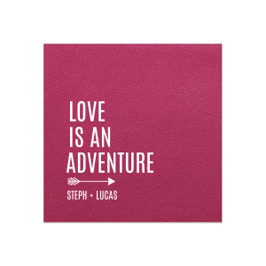 ForYourParty's elegant Watercolor Hibiscus Cocktail Napkin with Matte White Foil has a Right Arrow graphic and is good for use in Frames themed parties and can be customized to complement every last detail of your party.